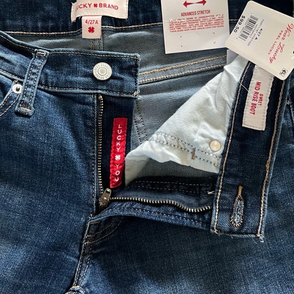 Lucky Brand Sweet Mid Bootcut Jeans Size 4/27 Ankle Hotspot NWT - Picture 8 of 11